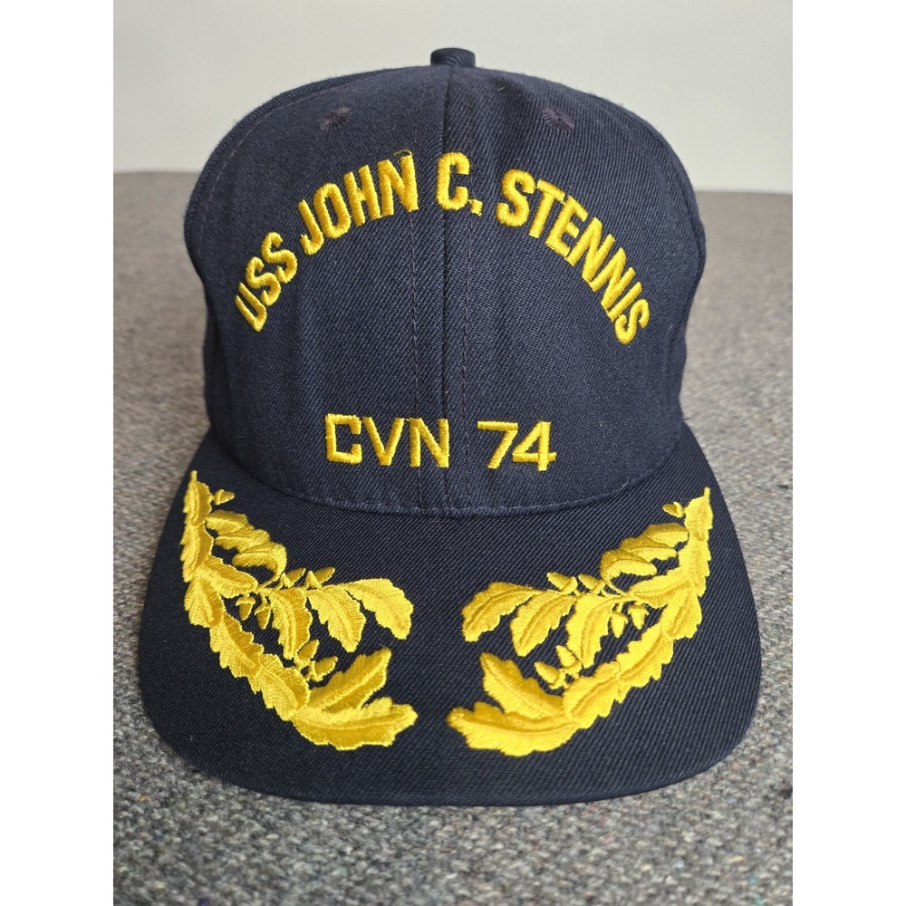 Us Navy Uss John C. Stennis Snapback Carrier Baseball Captains Hat Cap USA Made